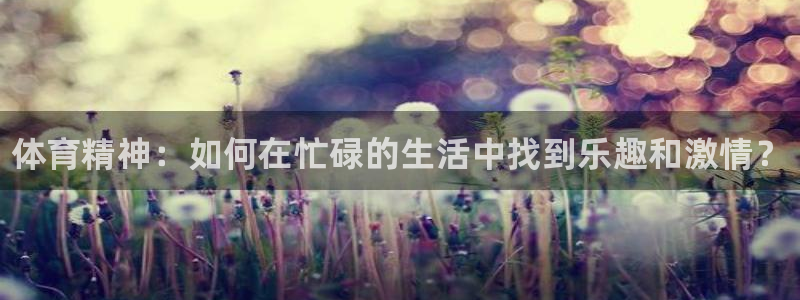 3377体育官网下载平台假的吗是真的吗：体育精神：如何在忙碌